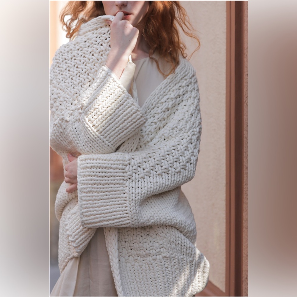 NWOT | Handmade | Tape Yarn Cardigan | Independent Designer | OS